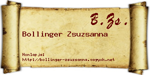 Bollinger Zsuzsanna névjegykártya